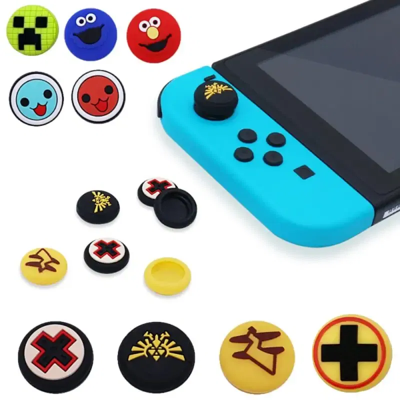 Color: Silver, Ships From: CHINA - for Nintendo Switch Joycon Thumbstick Caps Silicone Rocker Case Joystick Cover Protective Cover Joy Con Grip Cap for Switch OLED