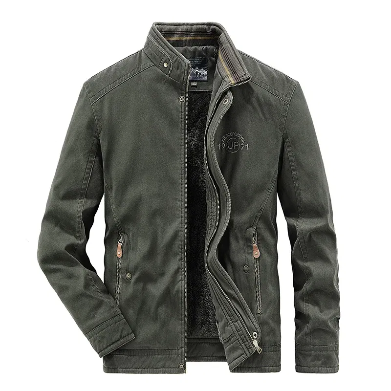 Color: Khaki, Size: XXS - Men Zipper Fleece Jackets Military Waterproof Windproof Cargo Jacket Outdoor Multi-pockets Tactical Climb Fishing Cycling Jacket