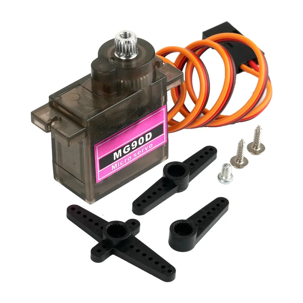 Color: WHITE - MG90D 10/20/30/40/50Pcs Micro Digital Servo Motor Full Metal Gear 180/270/360 Degree For RC Airplane Helicopter Car Boat Model