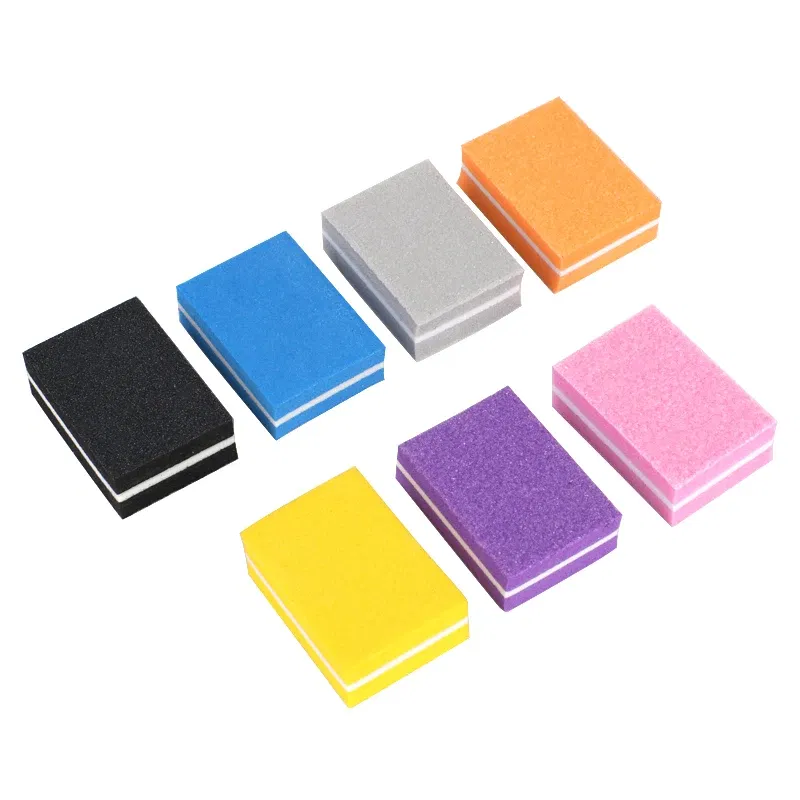 Color: Black - 100pcs Mini Nail File 100/180 Disposable Nail Buffer Block Sponge Women Manicure Tool Nail Polish UV Gel Lime a Ongle Wholesale