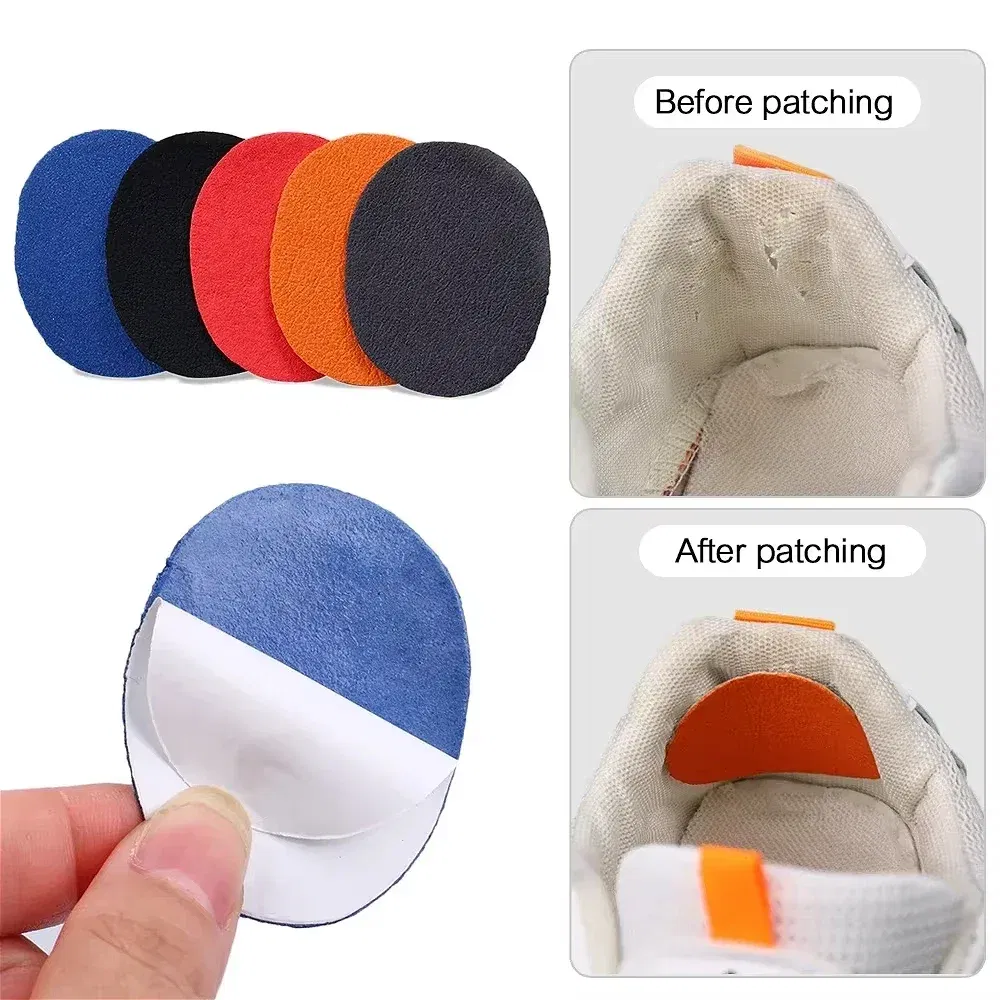 Color: Blue - 6pcs Heel Wear Repair Shoe Patch Stickers Unisex Anti-Wear Heel Protector Adhesive Patch Repair Shoes Heel Sneakers Protector