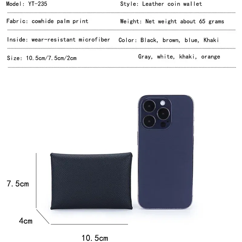 Color: Blue - Mini Coin Purse Genuine Leather Small Coin Wallet Genuine Leather Hasp Coin Purse Pouch Change Holder Card Holder for Men Women