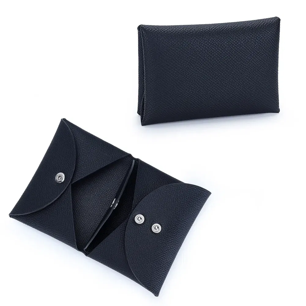 Color: Blue - Mini Coin Purse Genuine Leather Small Coin Wallet Genuine Leather Hasp Coin Purse Pouch Change Holder Card Holder for Men Women