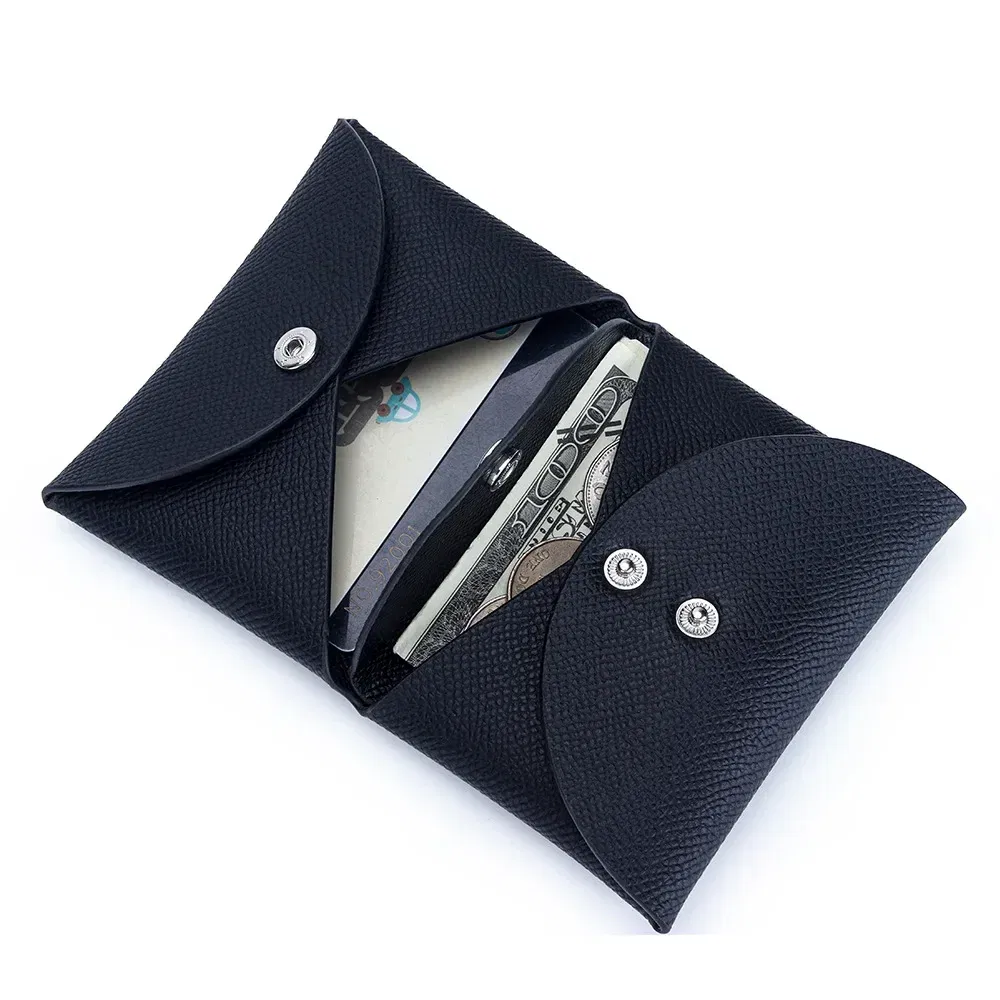 Color: Blue - Mini Coin Purse Genuine Leather Small Coin Wallet Genuine Leather Hasp Coin Purse Pouch Change Holder Card Holder for Men Women