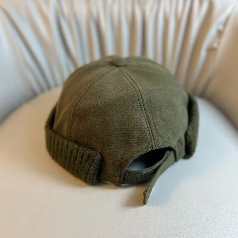 Color: Blue - Autumn and Winter Melon Skin Hat, Fashionable Brimless Sailor Hat, Men's and Women's Casual Fashionable Street Hat