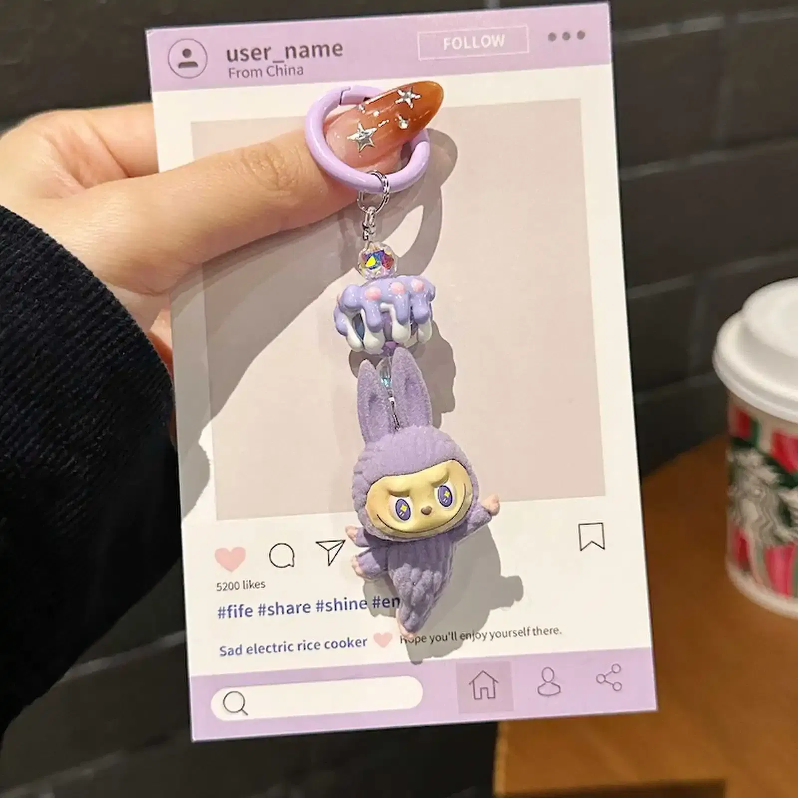Color: Gold, Ships From: CHINA - New Cute Cartoon Labubu Phone Chain Hanging Rope Keychain Backpack Pendant Shoulder Bag Ornament Gift for Girlfriend