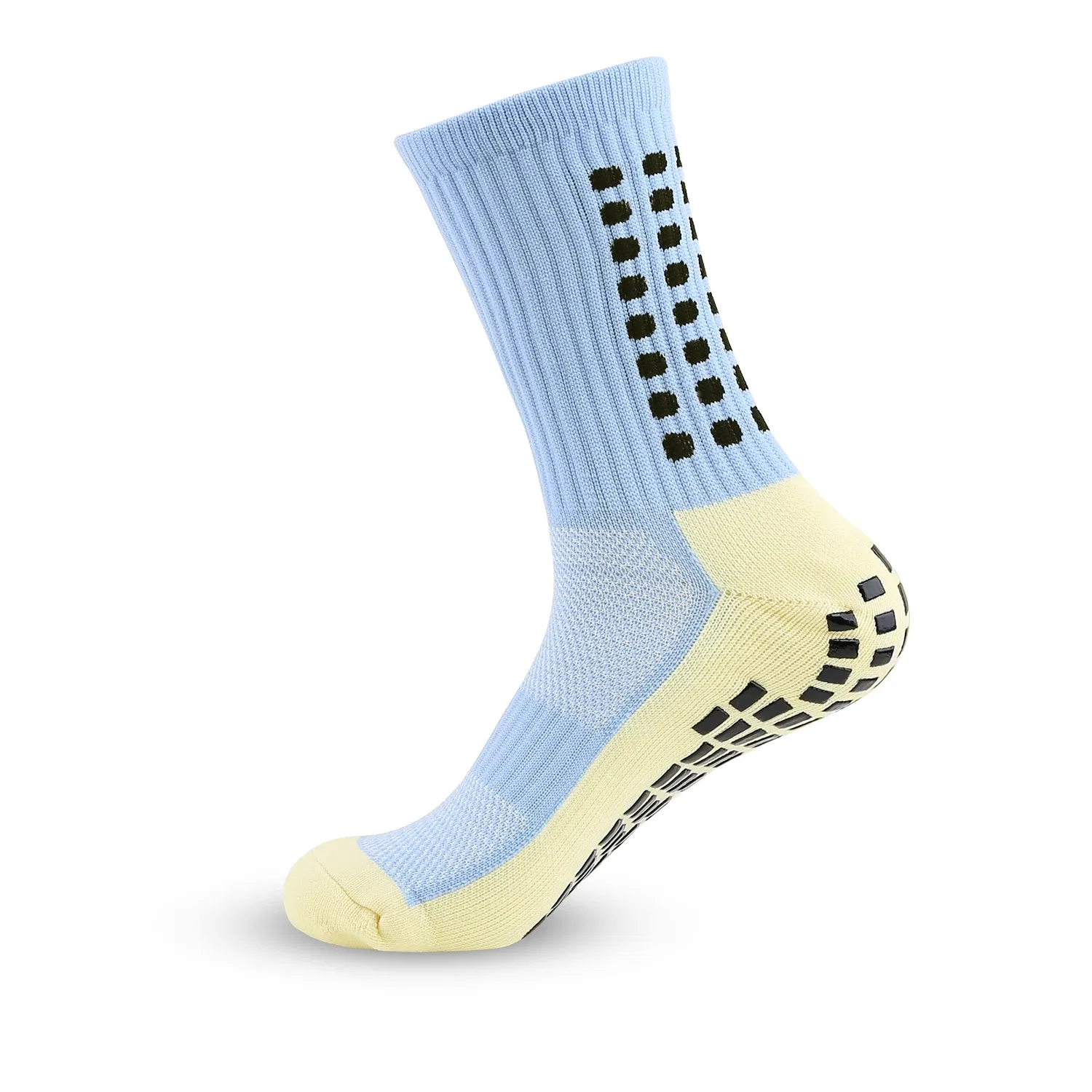 Color: Yellow - Anti-slip Soccer Women Men Outdoor Sport Grip Football Yoga Socks