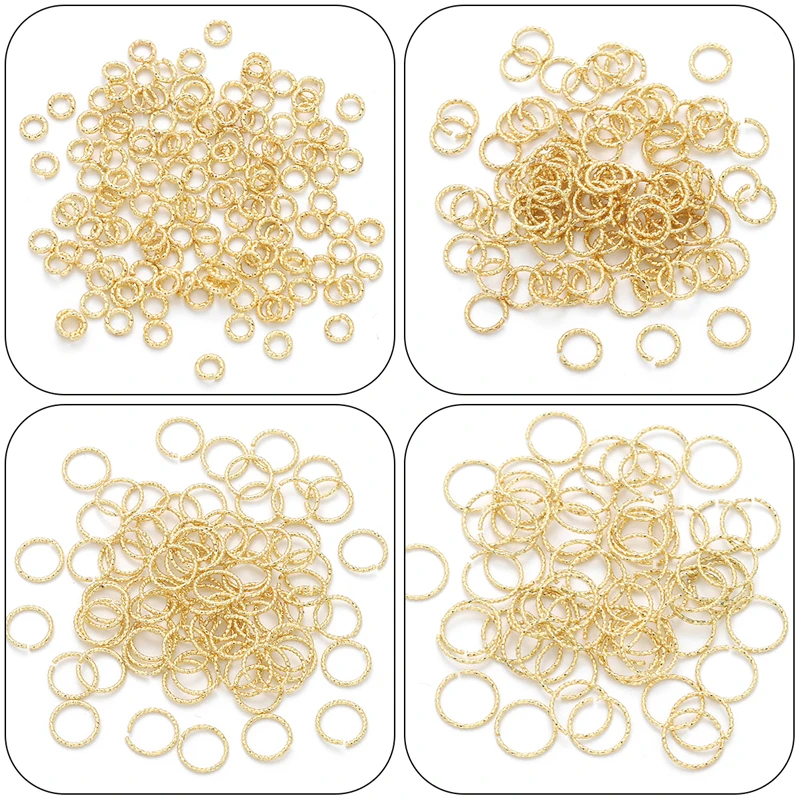 Color: Yellow, Ships From: CHINA - 20pcs 4/6/8/10mm Silver/14K Gold Plated Brass Jump Rings Open Loops for Bracelet Necklace Earring DIY Jewelry Making Findings