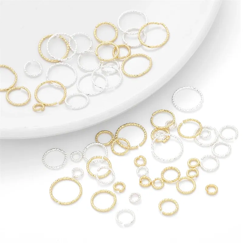 Color: Yellow, Ships From: CHINA - 20pcs 4/6/8/10mm Silver/14K Gold Plated Brass Jump Rings Open Loops for Bracelet Necklace Earring DIY Jewelry Making Findings