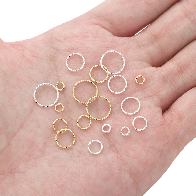 Color: Yellow, Ships From: CHINA - 20pcs 4/6/8/10mm Silver/14K Gold Plated Brass Jump Rings Open Loops for Bracelet Necklace Earring DIY Jewelry Making Findings