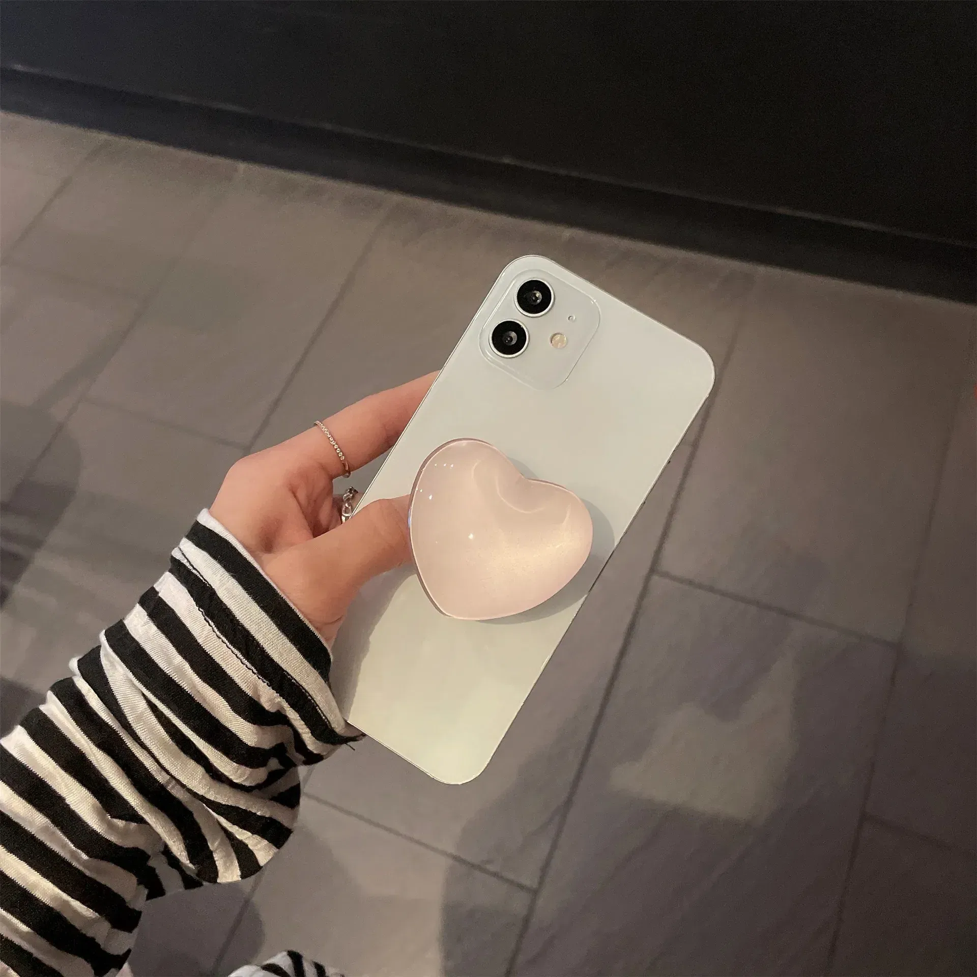 Color: Other - Phone Holder Popular Socket Griptok Finger Grip Bracket Stand Love Heart Ins Style Cute Poping Pink White Cellphone Accessory