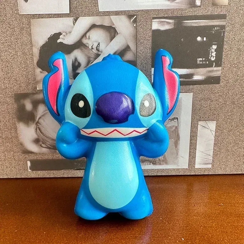 Color: black - Disney Stitch Squeeze Toys Cute Cartoon Fashion Spider-Man Soft Slow Rebound Doll Children Stress Relieving Toy Holiday Gifts