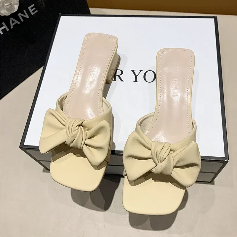 Color: Light Blue, Shoe Size: 42 - Large Size Women's Shoes 35-42 Summer Outer Wear Flat Slippers Wide Sandals Slippers Rhinestone Fashion Home Slippers