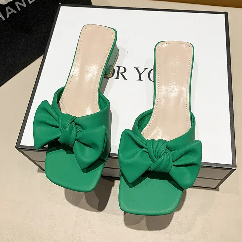 Color: Light Blue, Shoe Size: 42 - Large Size Women's Shoes 35-42 Summer Outer Wear Flat Slippers Wide Sandals Slippers Rhinestone Fashion Home Slippers