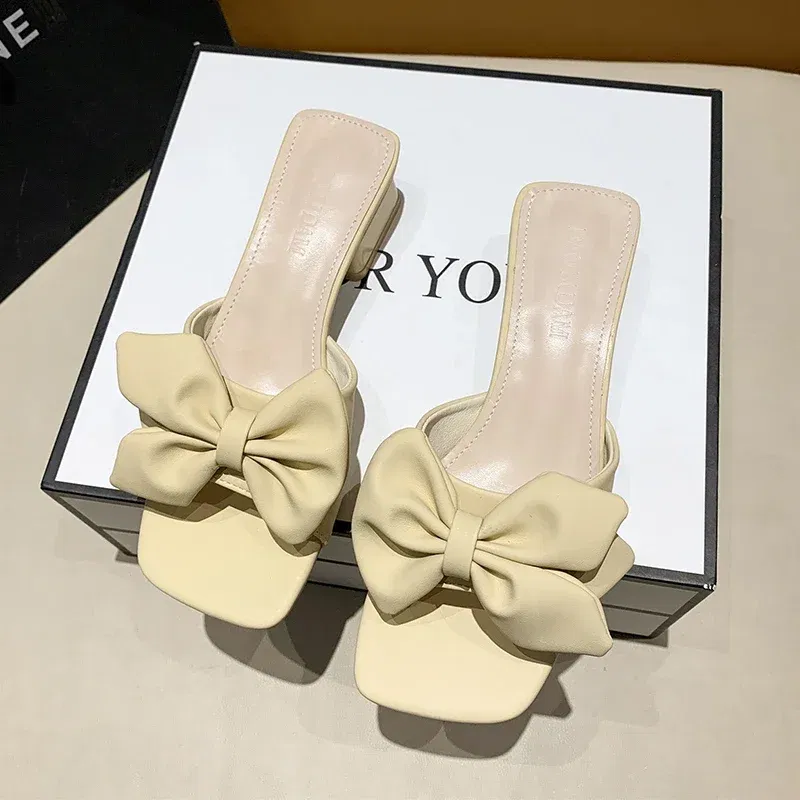 Color: Light Blue, Shoe Size: 42 - Large Size Women's Shoes 35-42 Summer Outer Wear Flat Slippers Wide Sandals Slippers Rhinestone Fashion Home Slippers