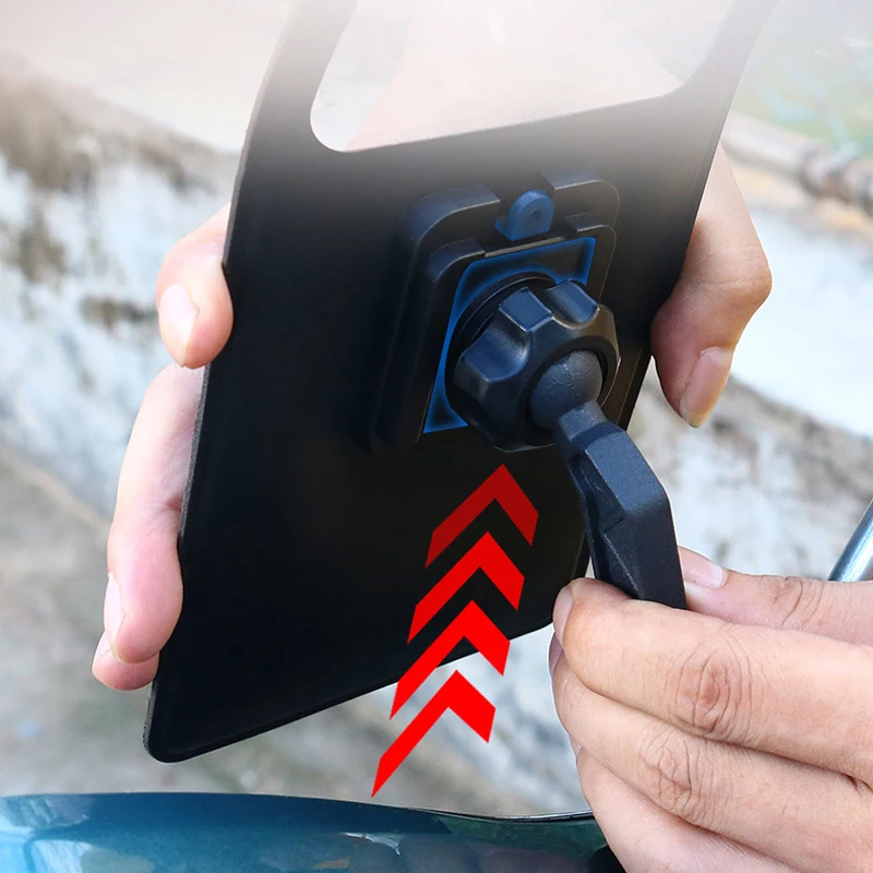 Color: Black - Bike Phone Holder Case Waterproof Bicycle Handlebar Phone Stand Motorcycle Rearview Mirror Cellphone Mount Cycling Accessories