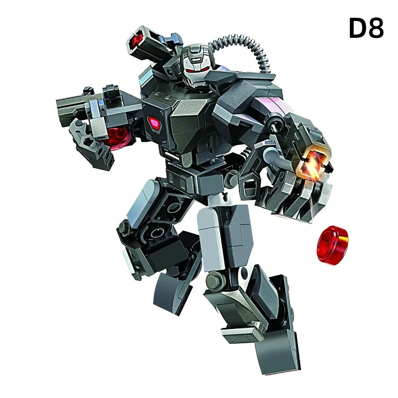 Color: Yellow, Size: S - 28cm Marvel anime, Avengers, Captain America, Iron Man: 120PCS/piece building block toy, birthday gift for children