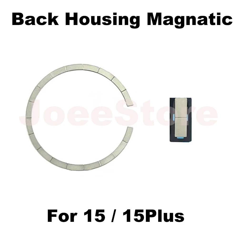 Color: WHITE, Ships From: CHINA - 2pcs Magsafe Magnetic Metal Ring For iPhone 15 12 13 14 Pro Max Mini Plus Back Housing Glass Wireless Charging Magnet Repair