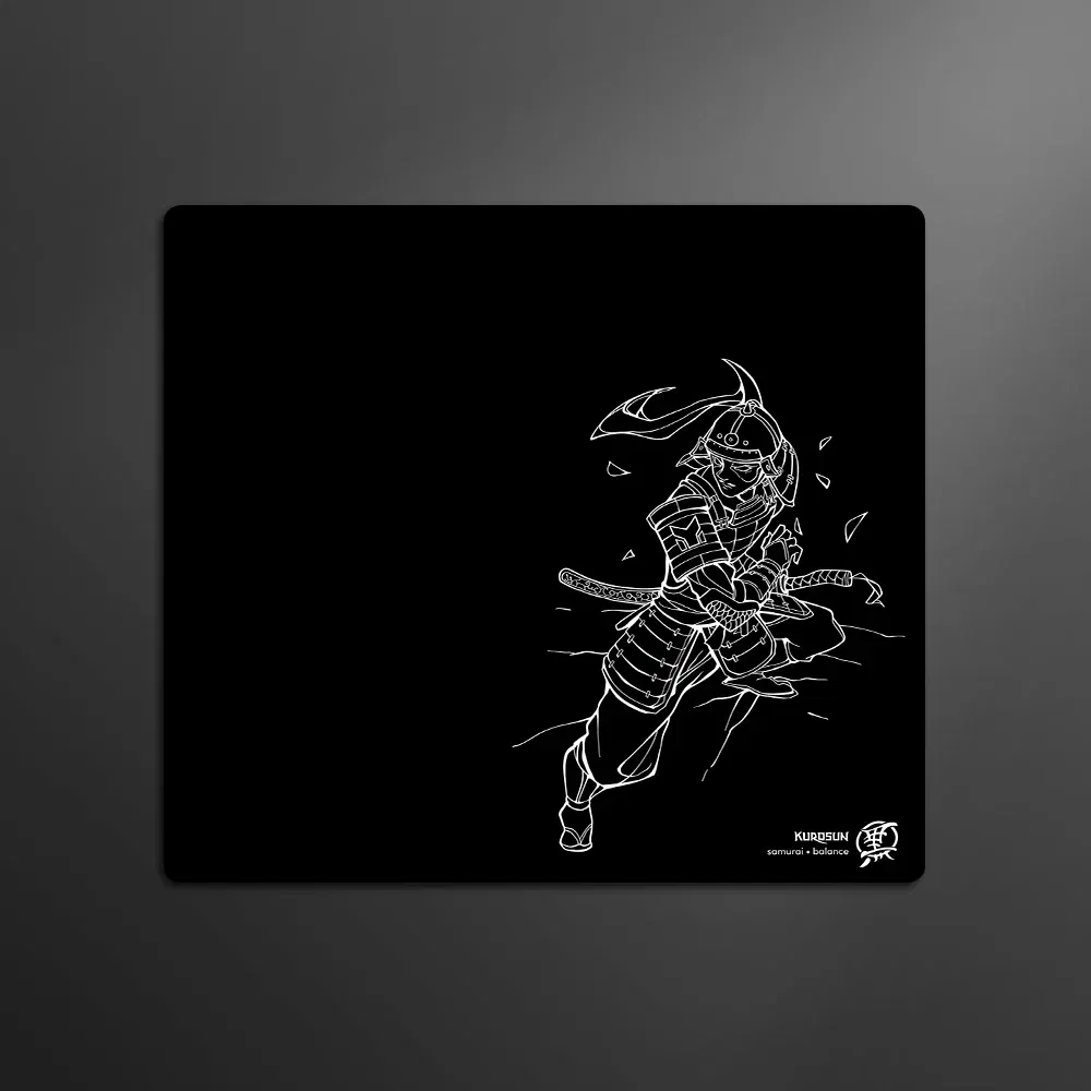 Color: WHITE, Size: XS - Gamer Professional Kurosun Samurai Gaming Mouse Pad Game Ultrafine Surface Balance Mouse Mat 45x40CM E-Sports Mousepad Desk Mat