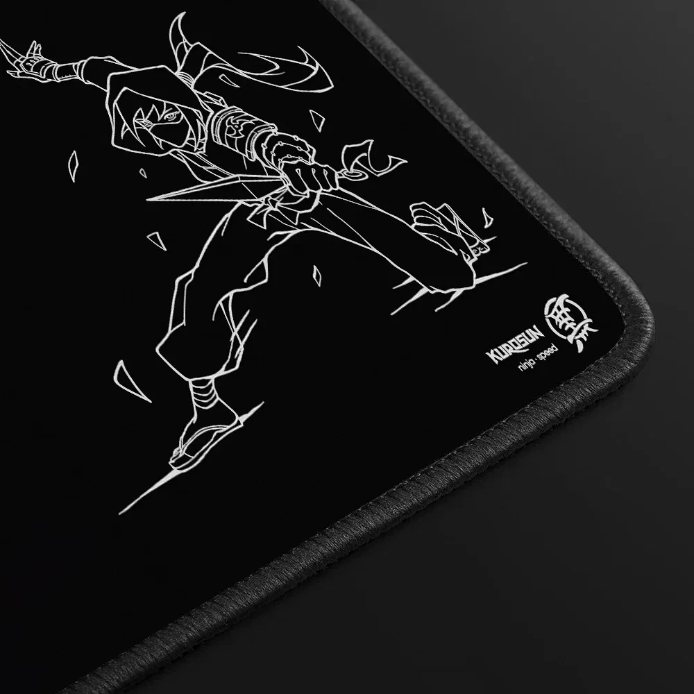Color: WHITE, Size: XS - Gamer Professional Kurosun Samurai Gaming Mouse Pad Game Ultrafine Surface Balance Mouse Mat 45x40CM E-Sports Mousepad Desk Mat