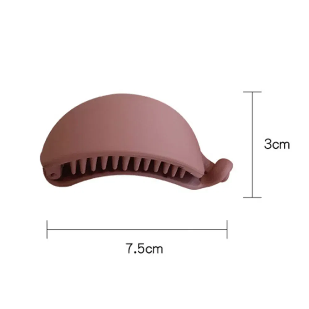 Color: Gold - New Cute Candy Colors Banana Shape Hair Claws Women Girls Sweet Hair Clips Ponytail Holder Hairpins Fashion Hair Accessories