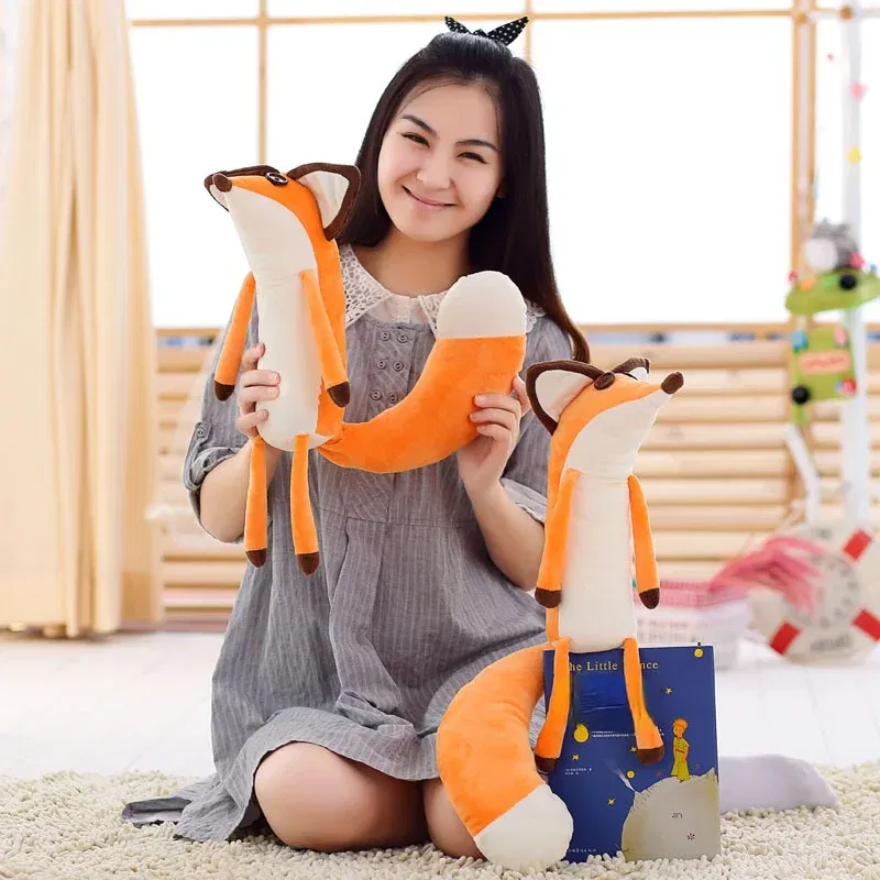 Color: Orange, Height: 31cm-50cm - Potdemiel The Little Prince Le Petit Prince Fox Plush Doll Puppet Toy