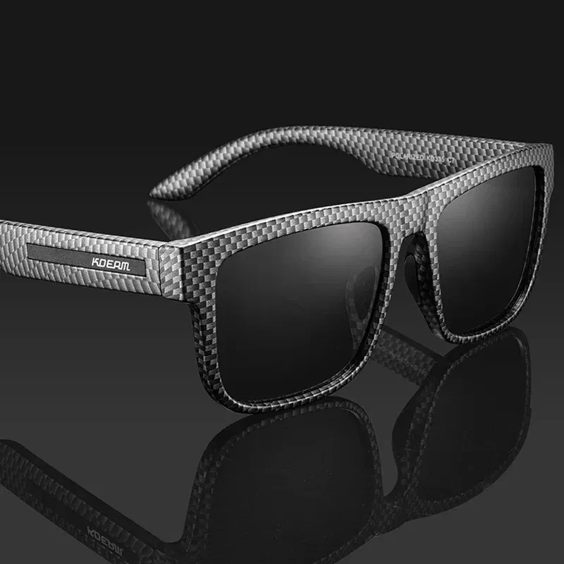 Lenses Color: green, Frame Color: black - 2024 KDEAM New Polarized Sunglasses For Men UV400 Protection Lens Black Grey Frame Driving  Sun Glasses Fishing Eyewear