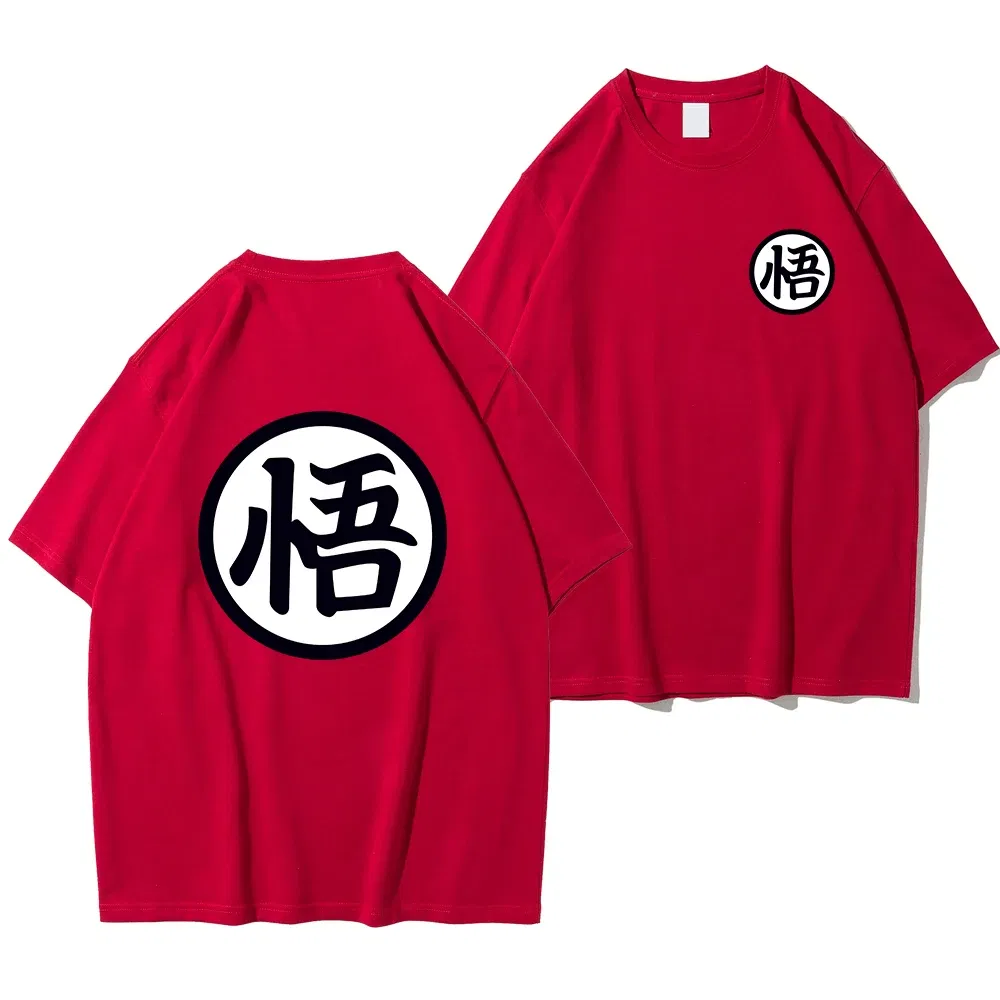 Color: black, Size: S - Summer Fashion Anime Son Goku Cosplay T-shirt Cotton Short Sleeve Tops Tee Loose Oversized Casual T Shirts Men Harajuku Clothing
