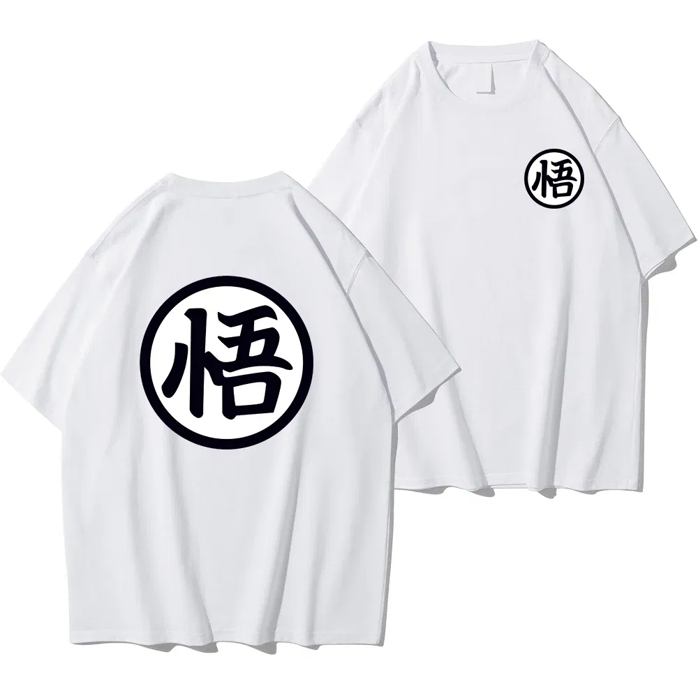 Color: black, Size: S - Summer Fashion Anime Son Goku Cosplay T-shirt Cotton Short Sleeve Tops Tee Loose Oversized Casual T Shirts Men Harajuku Clothing
