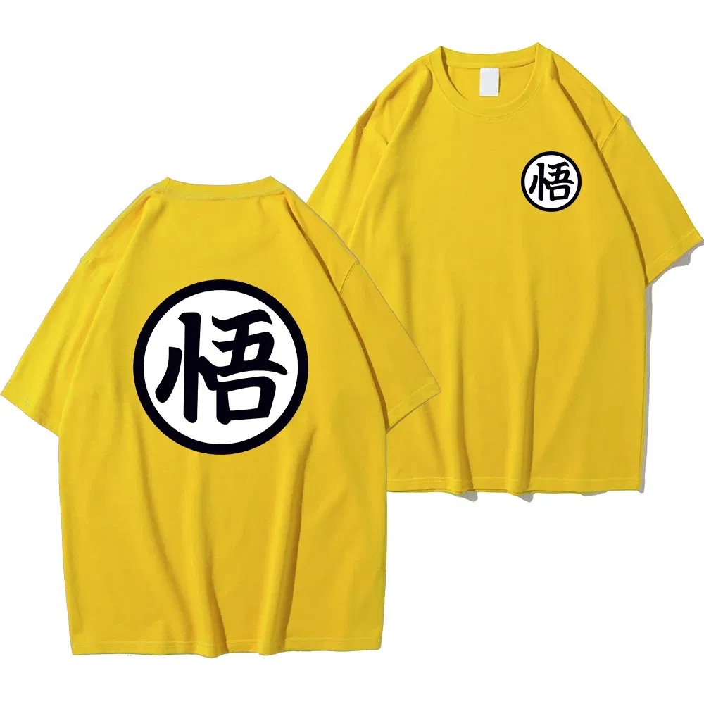 Color: black, Size: S - Summer Fashion Anime Son Goku Cosplay T-shirt Cotton Short Sleeve Tops Tee Loose Oversized Casual T Shirts Men Harajuku Clothing