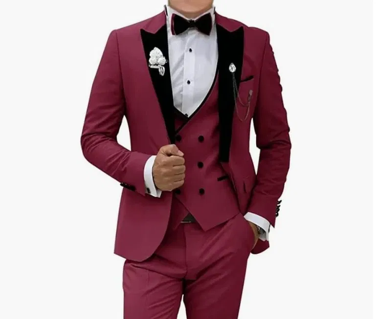 Color: ROYAL BLUE, Size: S - Pink Prom Suit for Men  3 Piece Jacket Vest Pants Set   Peaked Lapel Blazer   Outfit Costume Birthday Party