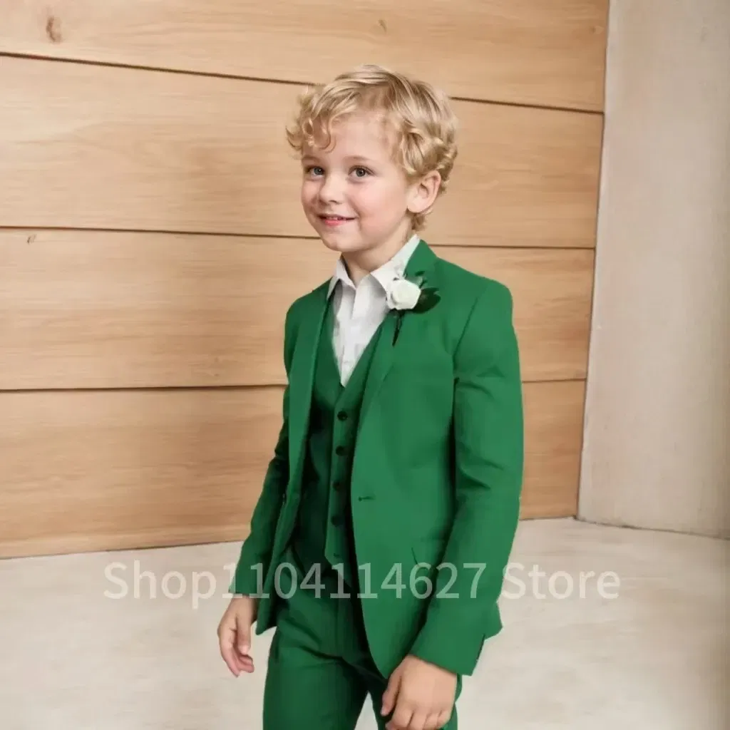 Formal Boys Suit 2 Pieces Blazer And Pants Set Elegant Wedding Summer Beach Prom  Elegant Classic? Tuxedo Children Dresses
