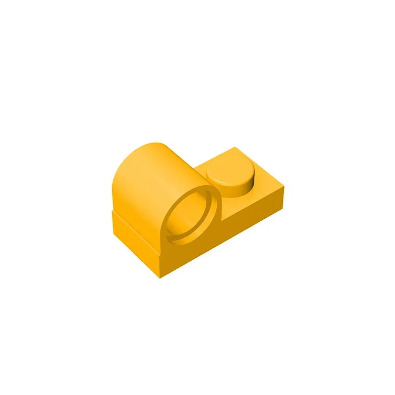 Color: light yellow - Gobricks GDS-811 Plate, Modified 1 x 2 with Pin Hole on Top compatible with lego 11458 pieces of children's DIY