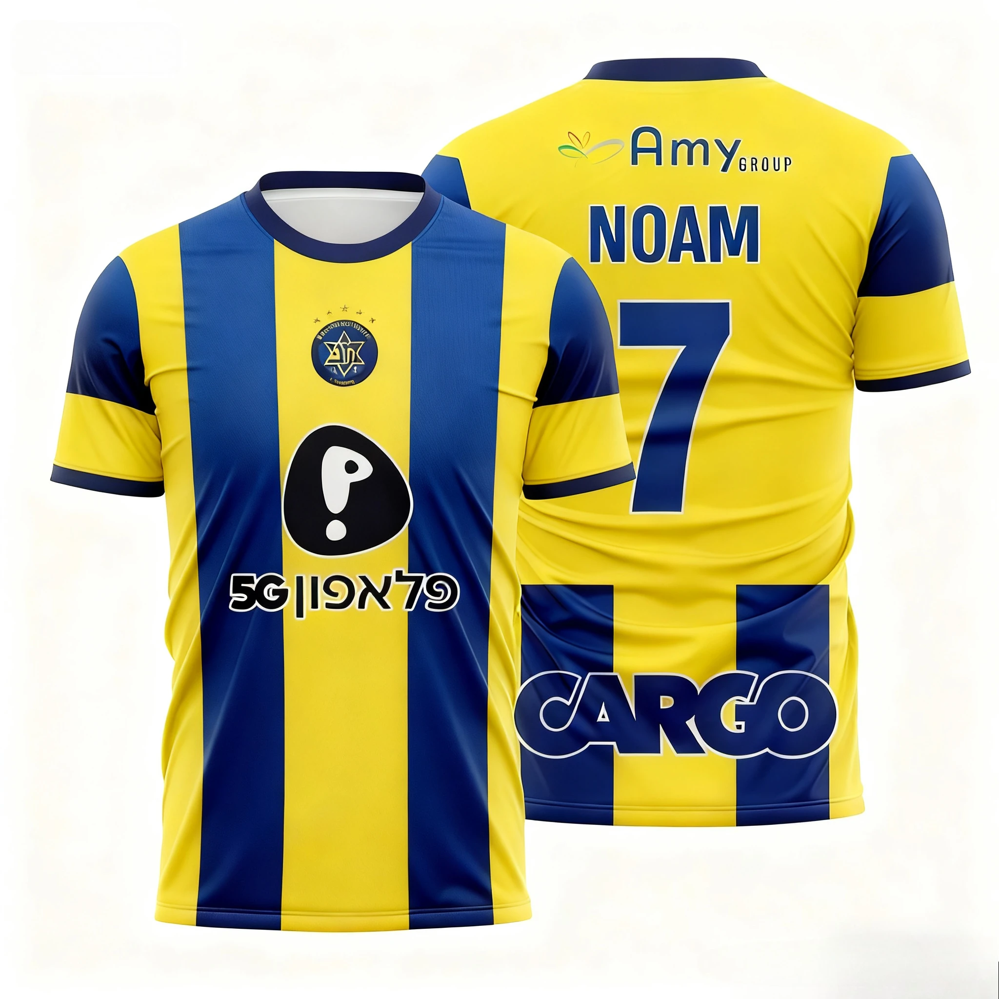 Color: Blue, Size: 3M - The Latest Breathable Men's and Women's T-shirts for The Daily Training of Maccabi Tel Aviv Football Club in 2026