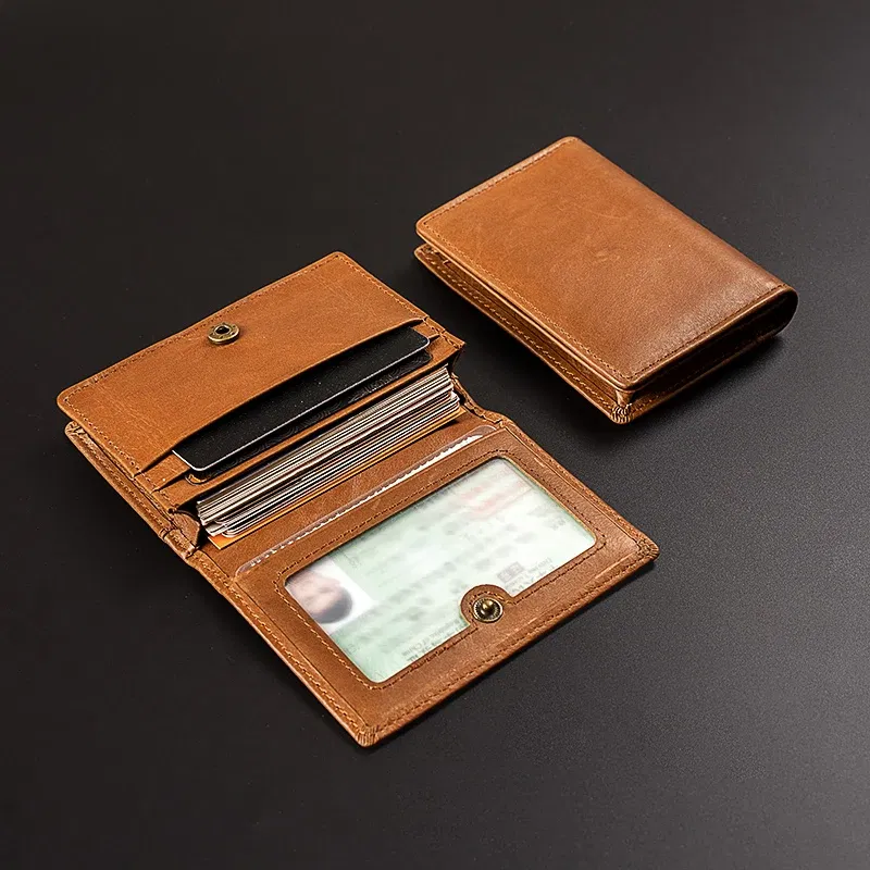 Color: Coffee, Ships From: CHINA - Luxury Genuine Leather Cowhide Card Holder RFID Blocking Purse Men and Women Credit Card Wallet Slim Business ID VIP Cards Bags