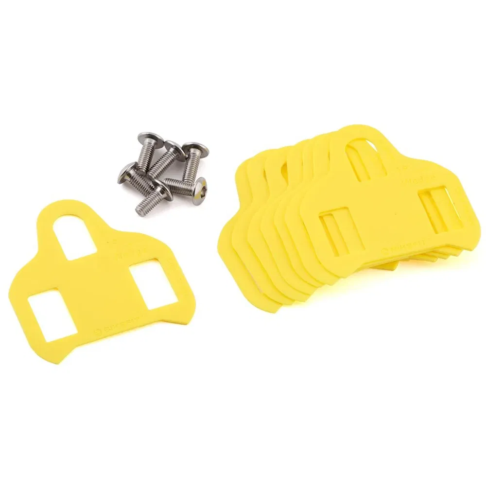 Color: WHITE - BikeFit Cleat Wedges for Shimano Road SPD-SL & MTB SPD ATAC SpeedPlay Crank Bros Cleats 8 pcs/Pack Bike Fitting