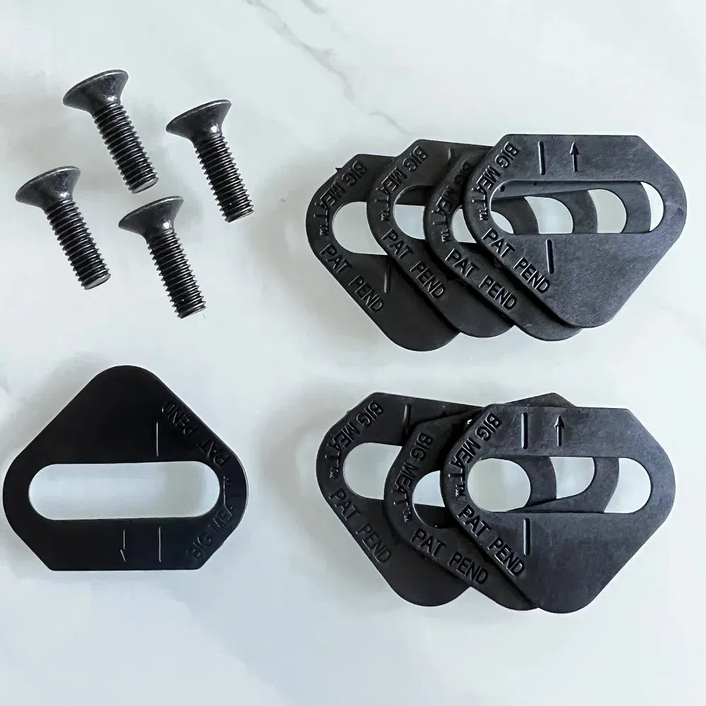 Color: WHITE - BikeFit Cleat Wedges for Shimano Road SPD-SL & MTB SPD ATAC SpeedPlay Crank Bros Cleats 8 pcs/Pack Bike Fitting