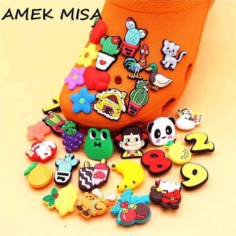 Color: Violet, Ships From: CHINA - 1pcs Christmas Collection PVC Shoe Charms Lovely Animals Garden Shoes Upper Decorations Clogs Pins Unisex Fun Gifts