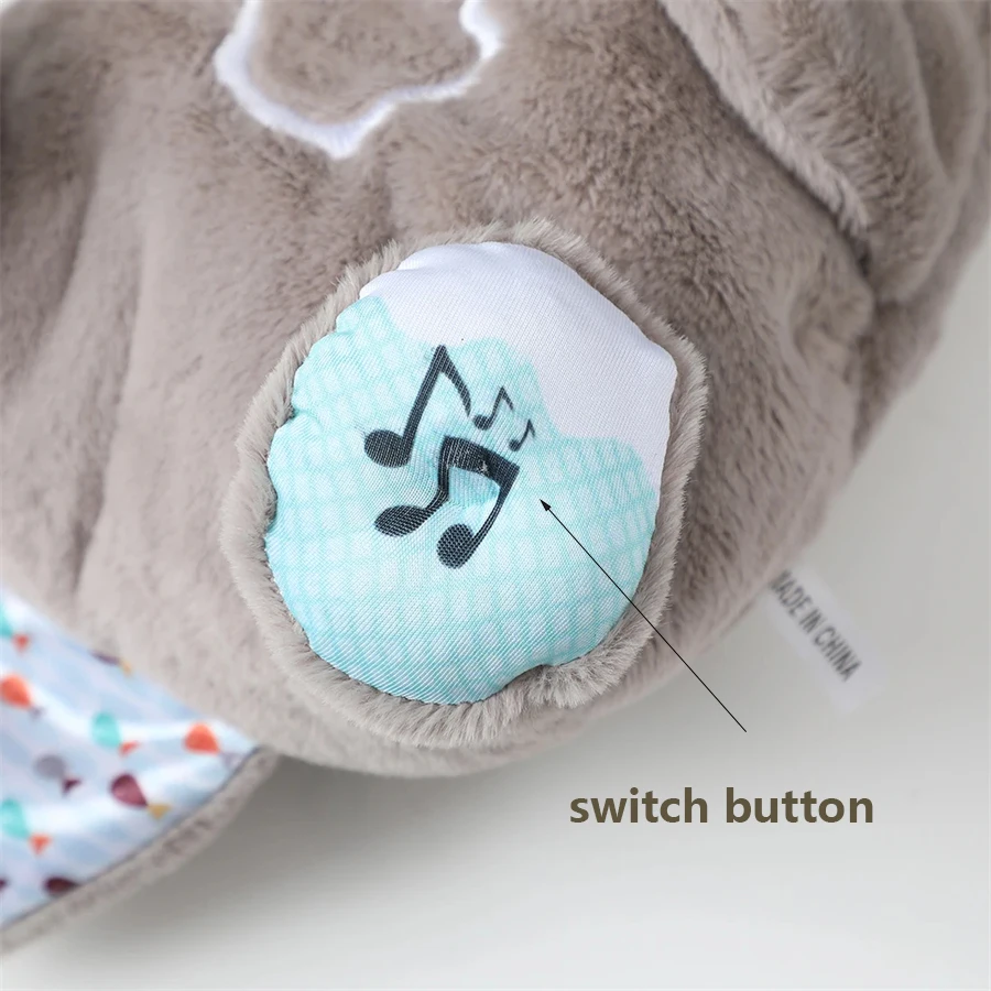 Color: green - Breathing Bear Baby Soothing Otter Plush Doll Toy Baby Kids Soothing Music Baby Sleeping Companion Sound and Light Doll Toy Gift
