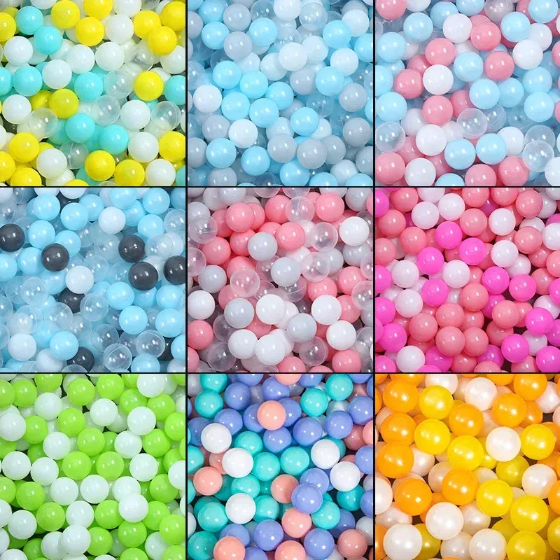 Color: light green - 50pcs Colorful Love Star Plastic Ocean Ball Pits Eco-Friendly Funny Baby Kid Swim Pit Play Toy Water Pool Ocean Wave Balls Gifts
