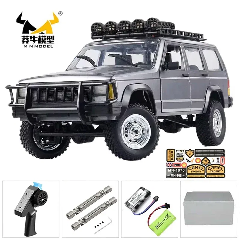 Color: light yellow - MN MN82 1:12 Retro Rc Car With LED Lights Full-scale Simulation LC79 Professional 4WD Remote Control Pickup RC Truck Model Toys