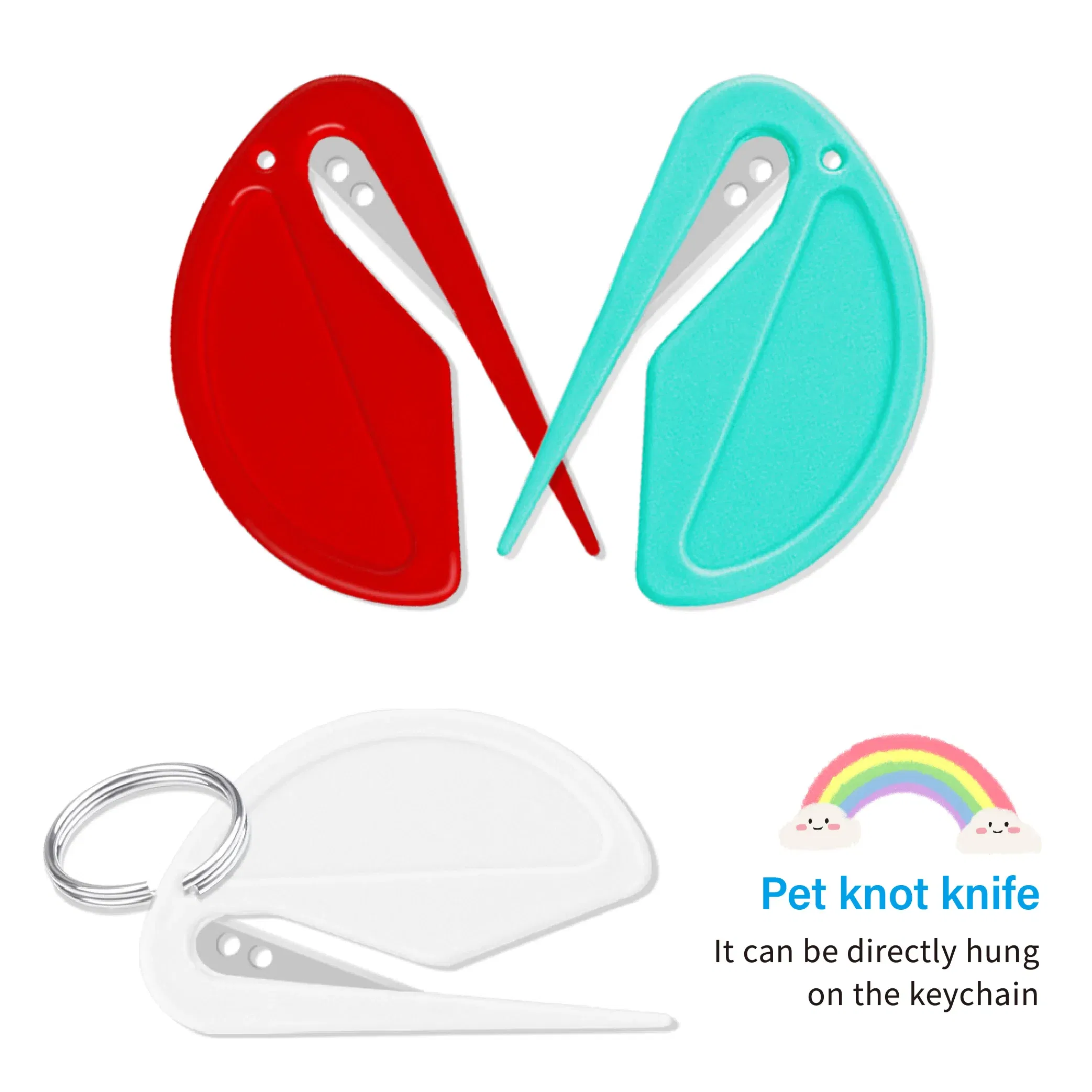 Color: Red, Size: S - Grooming Pet Hair Knot  Knife Trim Shedding Dog Unknot Stainless Effectively Safe Cat Accessories