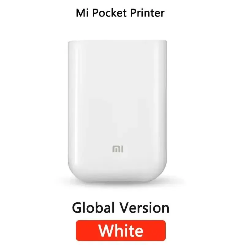 color: WHITE, Ships From: CHINA - Top Global Version Portable Pocket Photo Printer 300dpi Bluetooth-compatible DIY Share Smart Mobile Mini AR Printer