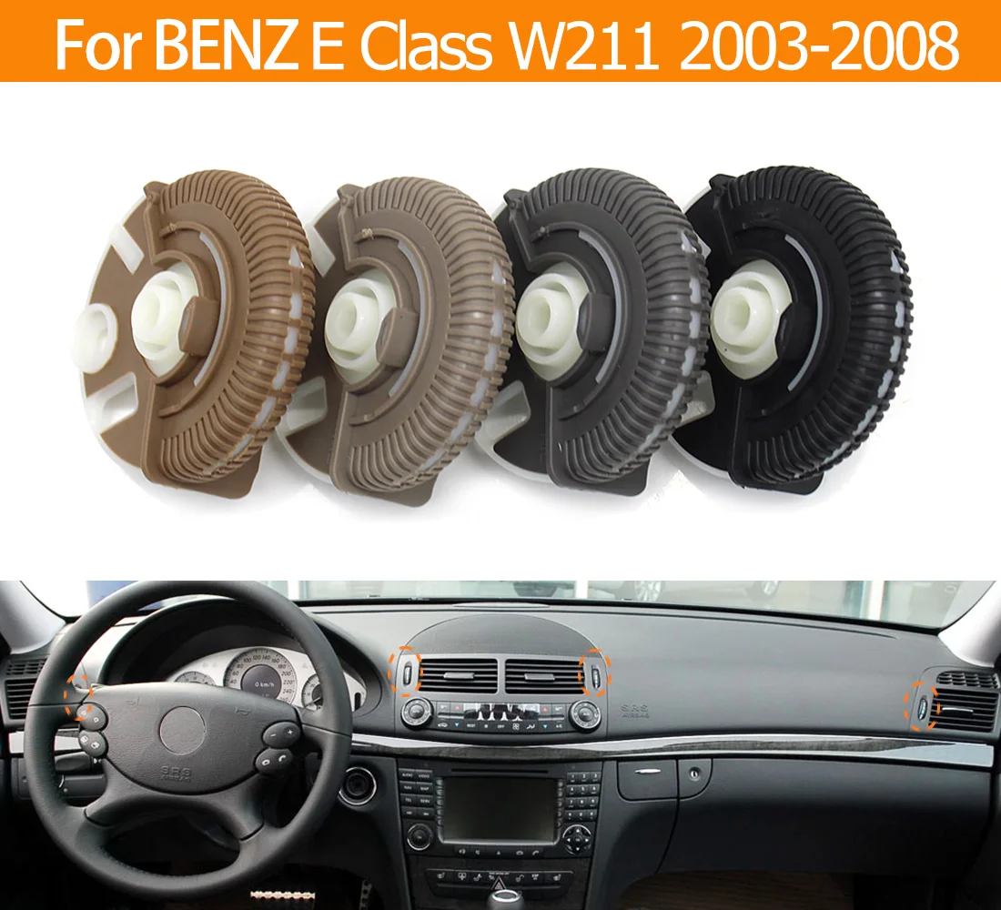 Color Name: WHITE - Front Air Conditioner Control Roller Ac Vent Base Rolling Wheel For Mercedes Benz E Class W211 2003-2008 E200 E230 E260 E280