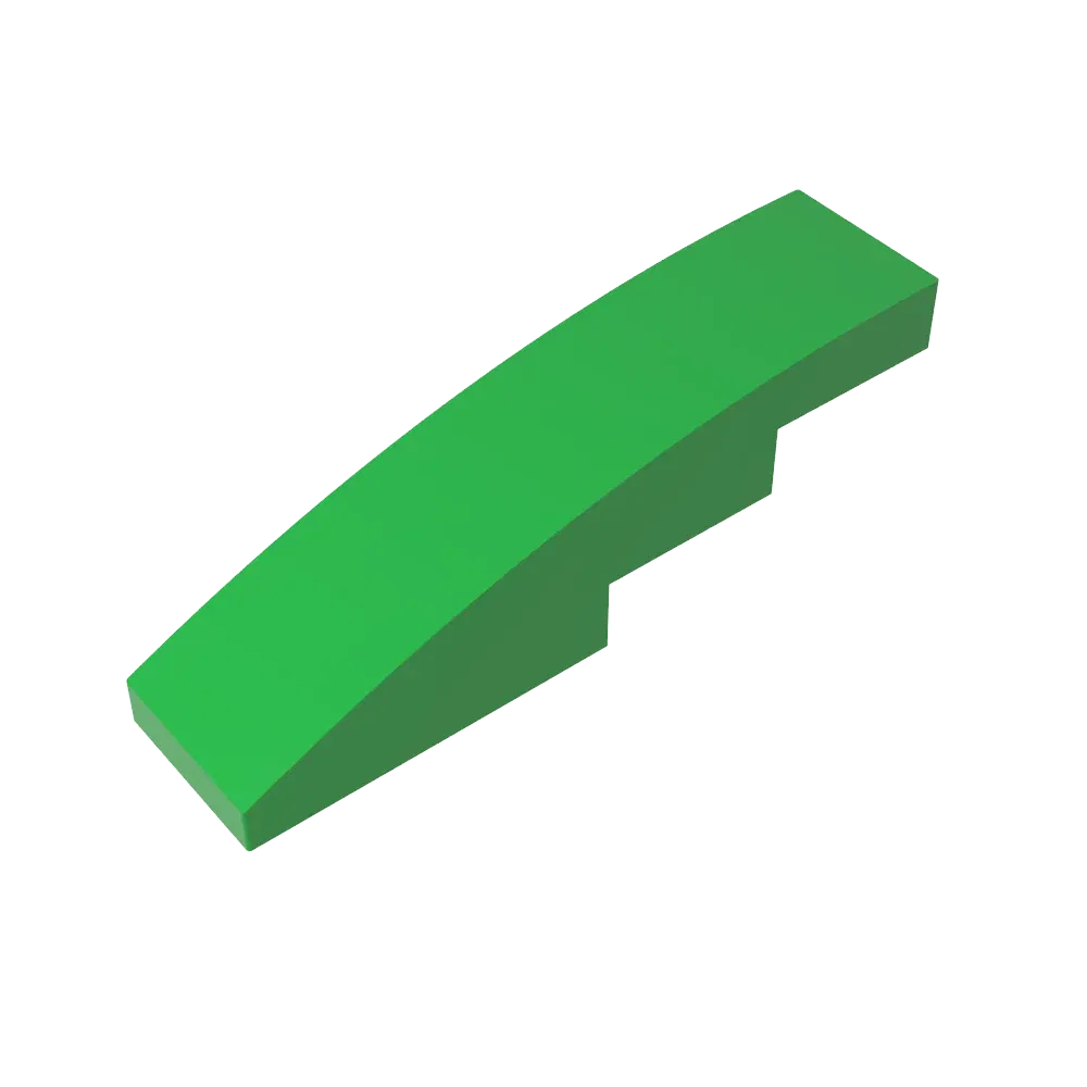 Color: Olive Green - Gobricks GDS-658  Slope, Curved 4 x 1 compatible with lego 11153 61678 pieces of children's DIY Educational Building Blocks