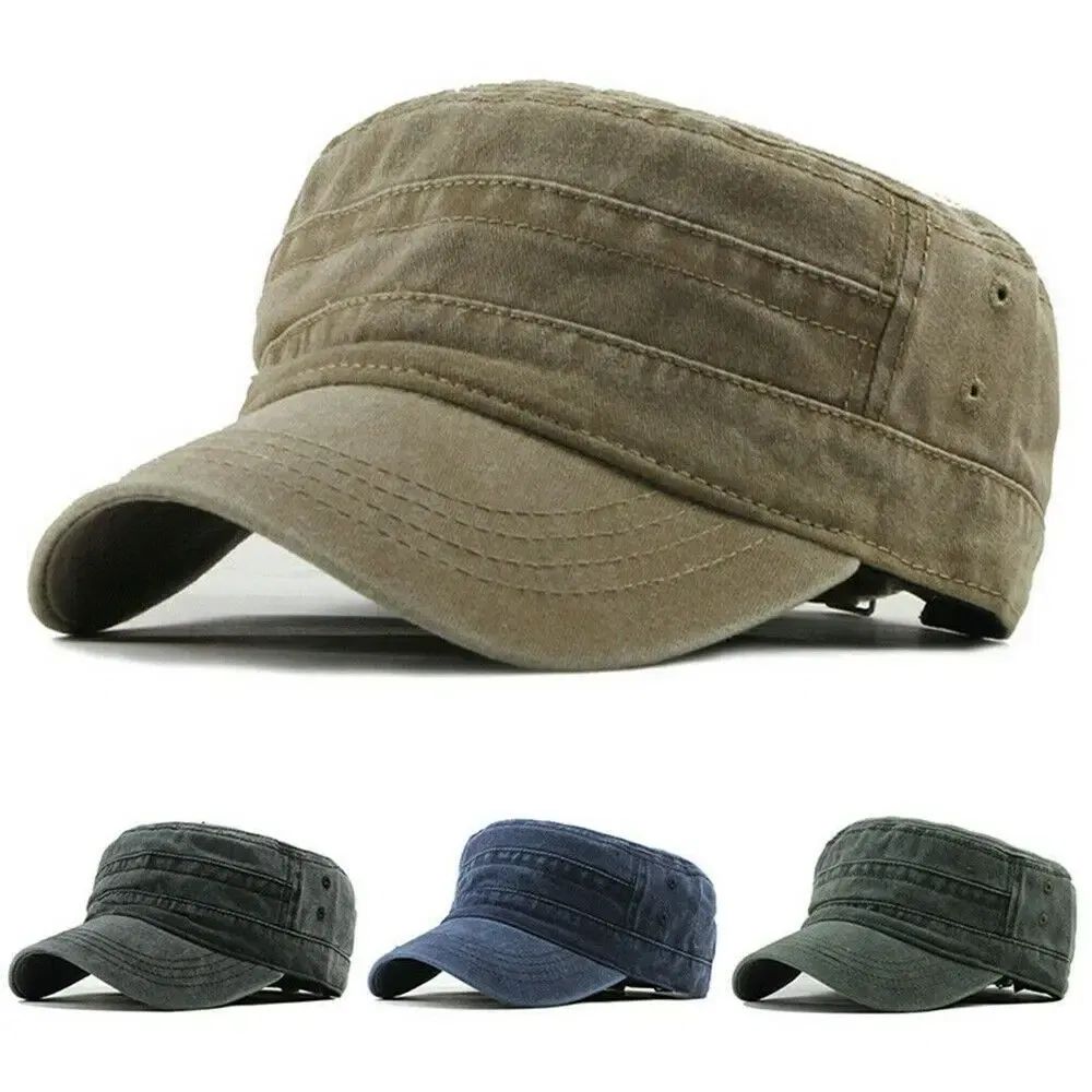 Color: WHITE - 1PC Camouflage Army Hat Men Women Baseball Cap Camo Military Cadet Combat Fishing Cap