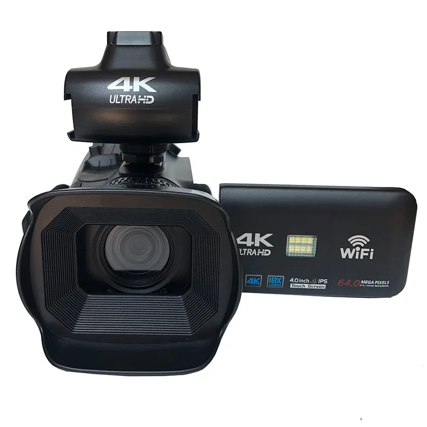 Bundle: Bundle1, Color: GRAY, Ships From: CHINA - 2025 4.0"Touch Screen Digital Video Camera YouTube Camcorder 4K Ultra HD camera 64MP Streaming Camera