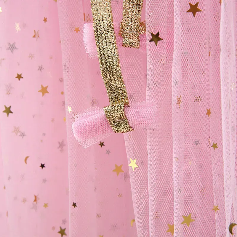 Color: Blue, Kid Size: 3T - Little Girls Sequins Tulle Cape Children Princess Party Dress Up Cloaks Summer Thin Blue Pink White Halloween Birthday Costumes
