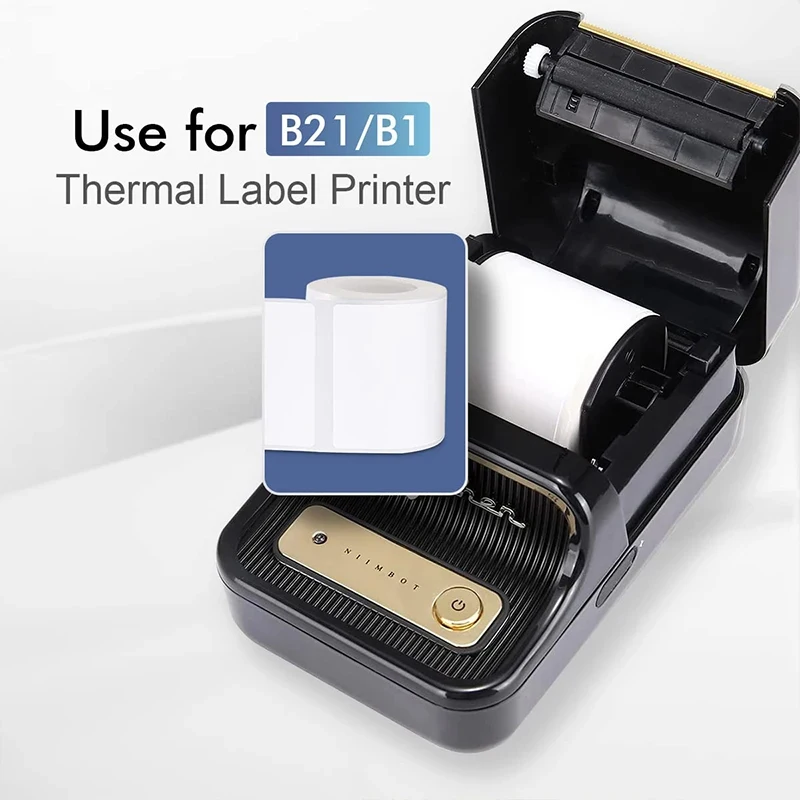 color: light green - Niimbot Mini Printer Thermal Wire White/ Cable/Color/Round Sticker Self Adhesive Waterproof   Sticker For B1 B21 B203