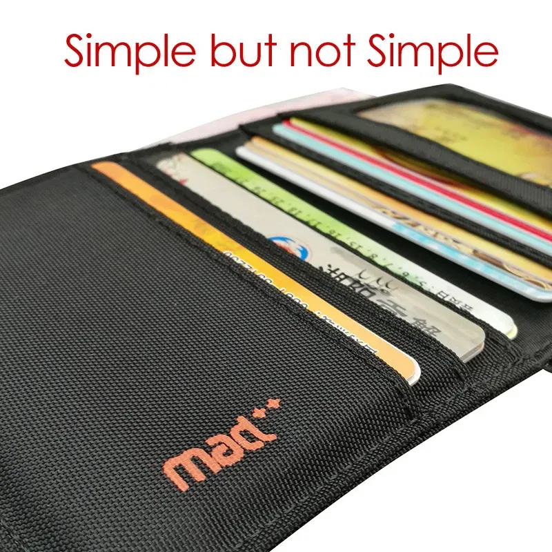 Color: Beige - 2023 Minimalist Slim Nylon Wallet For Men Women Slimline Ultra Thin Mini Small Male Female Zipper Coin Purse Compact Money Bag